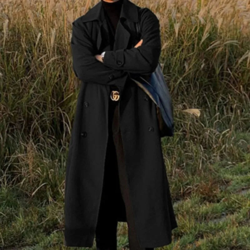 Men’s Premium Trench Coat – Luxury Autumn Elegance