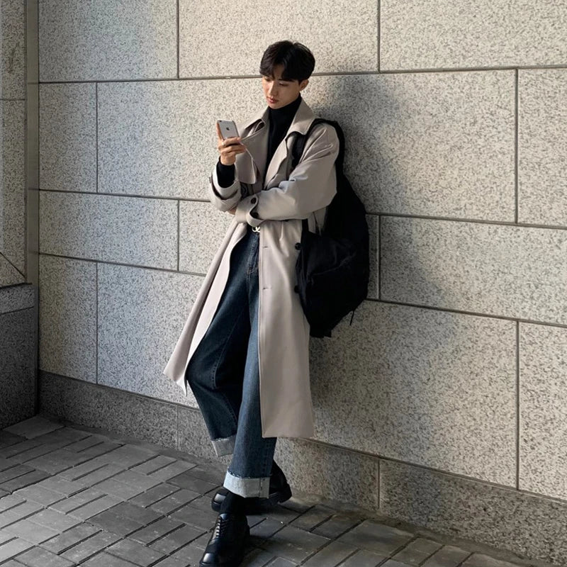Men’s Premium Trench Coat – Luxury Autumn Elegance